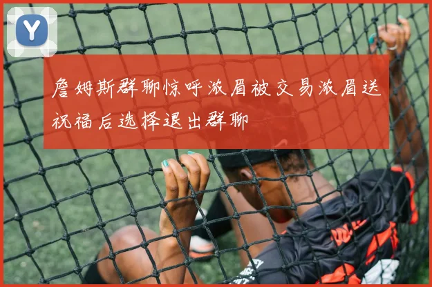 詹姆斯群聊惊呼浓眉被交易浓眉送祝福后选择退出群聊